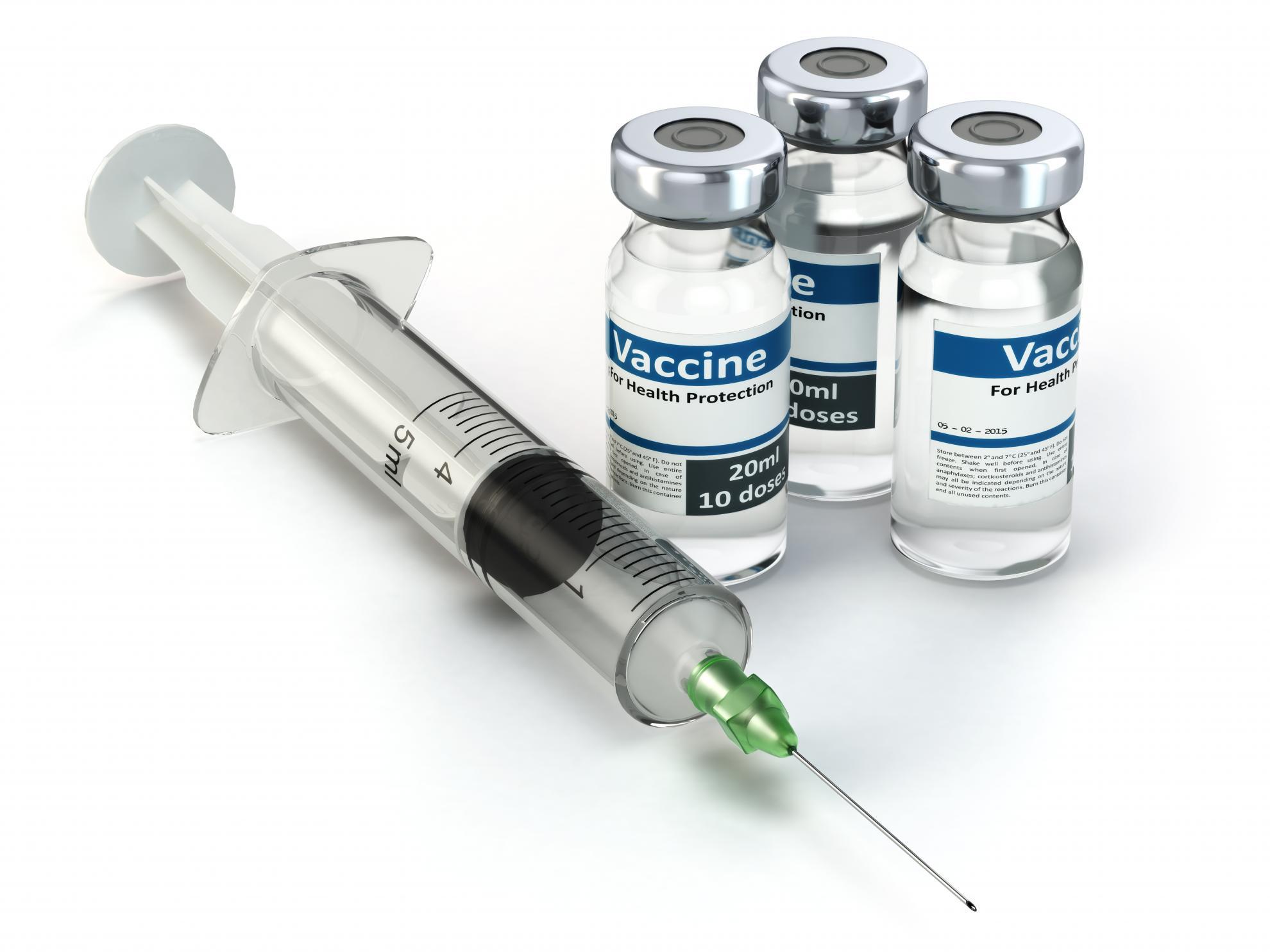 Syringe and vaccine vials