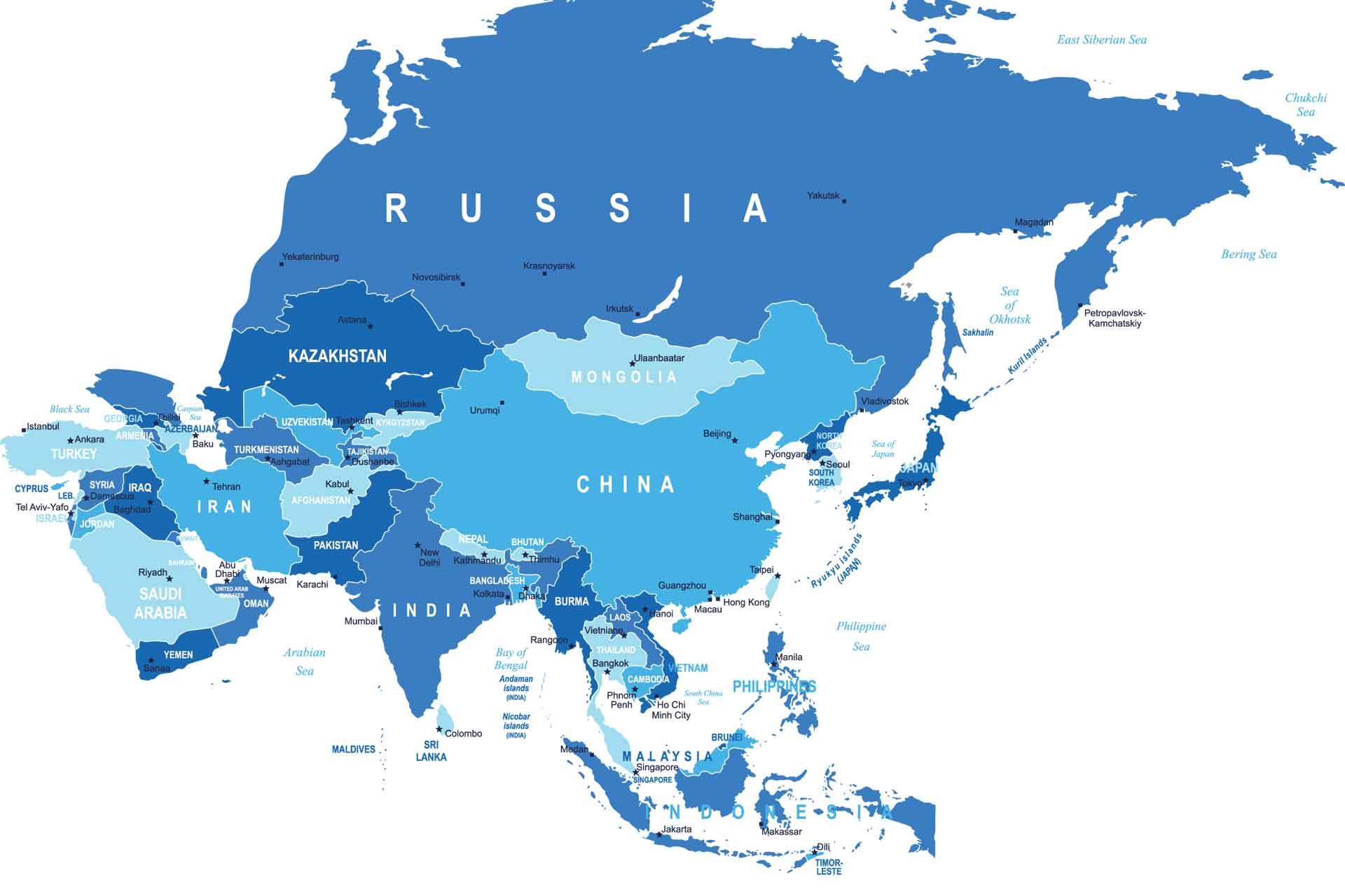 map of Asia